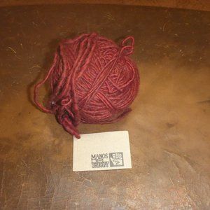 1 Ball Manos Del Uruguay Handspun Pure Wool Kettle Dyed Color U (Reddish Brown)